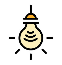 Remote Smart Lightbulb Icon Flat