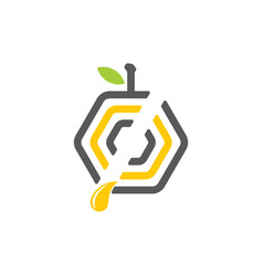 Honey Comb Sweet Fruit Logo