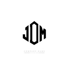 Jdm Letter Logo Design With Polygon Shape