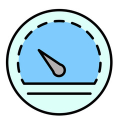 Performance Speedometer Icon Color Outline