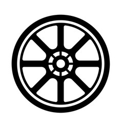 Wheel Black Icon On White Background