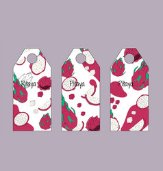 Dragon Fruit Label Set Of Three Options Stylish