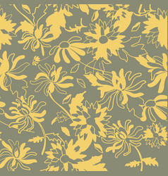 Floral Brush Strokes Seamless Pattern Background