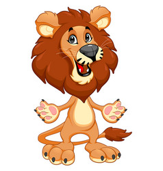 Funny Smiling Lion With Open Arms