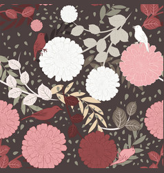 Retro garden seamless pattern Royalty Free Vector Image