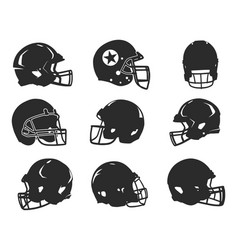 American Football Helmet Silhouette