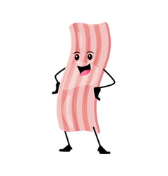 Cartoon Bacon Breakfast Character Food Personage