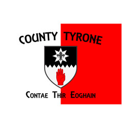 Flag County Tyrone In Ulster Ireland