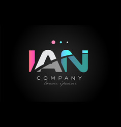 Ian I A N Three Letter Logo Icon Design