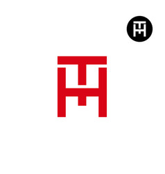 Letter Ht Th Monogram Logo Design Simple