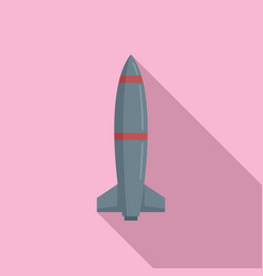 Missile Strike Icon Flat Style