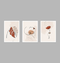 Modern Abstract Line Minimalistic Women Faces