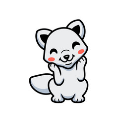 Cute Little Arctic Fox Cartoon