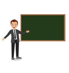 Male Teacher In Front Of The Lesson Board