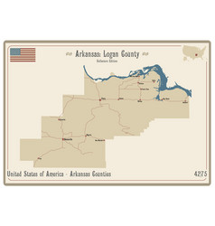 Map Logan County In Arkansas