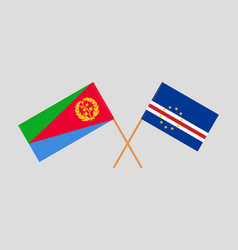 Crossed Flags Of Eritrea And Cape Verde Official