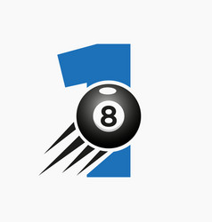 Letter 1 Billiards Or Pool Logo Design