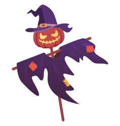 Evil Scarecrow Cartoon Halloween Character