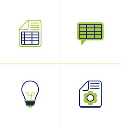 Icon Of Financial Documents With Tables Comments