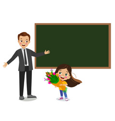 Male Teacher In Front Of The Lesson Board