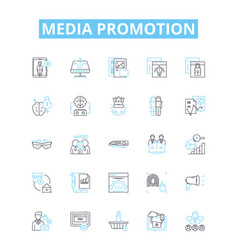 Media Promotion Line Icons Set