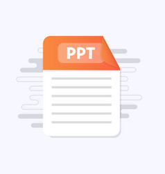 Ppt File Icon Flat Design Graphic