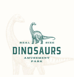 Real Size Dinosaurs Amusement Park Abstract Sign