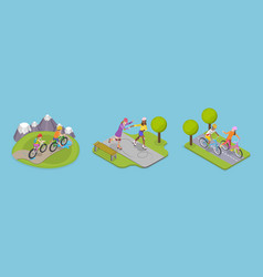 3d Isometric Flat Of Friends