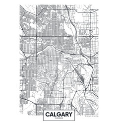 City Map Calgary Travel Poster Design