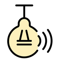 Light Smart Lightbulb Icon Flat