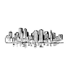 Boston Massachusetts Usa America City Skyline