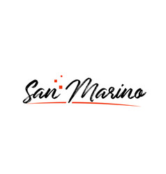 San Marino Country Typography Word Text For Logo