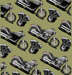 Big Bike And Machine Pattern