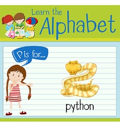 Flashcard Letter P Is For Python