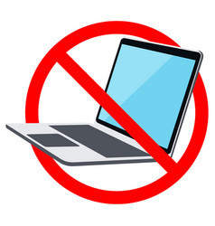 No Laptop Prohibition Sign