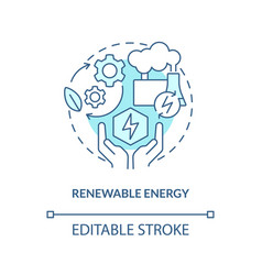 Renewable Energy Blue Concept Icon