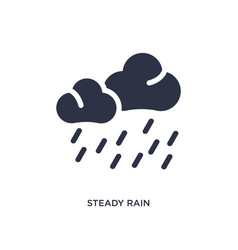 Steady Rain Icon On White Background Simple