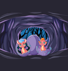 Hatching Baby Dragon In Cave