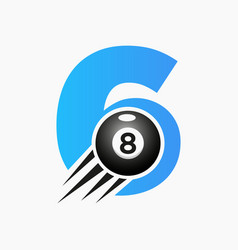 Letter 6 Billiards Or Pool Logo Design