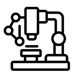 Chemistry Microscope Icon Outline Woman