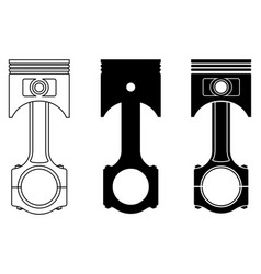 Piston With A Connecting Rod Part Of A Car Engine