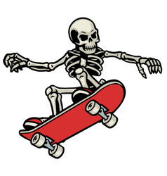 Skull Skateboarding Do Ollie Trick