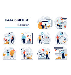 Data Science Concept With Character Situations