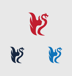 Dragon Icon Design Logo Template