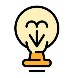 Led Smart Lightbulb Icon Flat