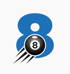 Letter 8 Billiards Or Pool Logo Design