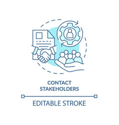 Contact Stakeholders Turquoise Concept Icon