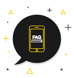 Line Mobile Phone With Text Faq Information Icon