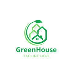 Green House Logo Design Eco House Logo Icon