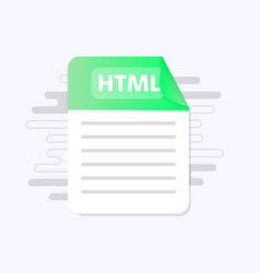 Html File Icon Flat Design Graphic